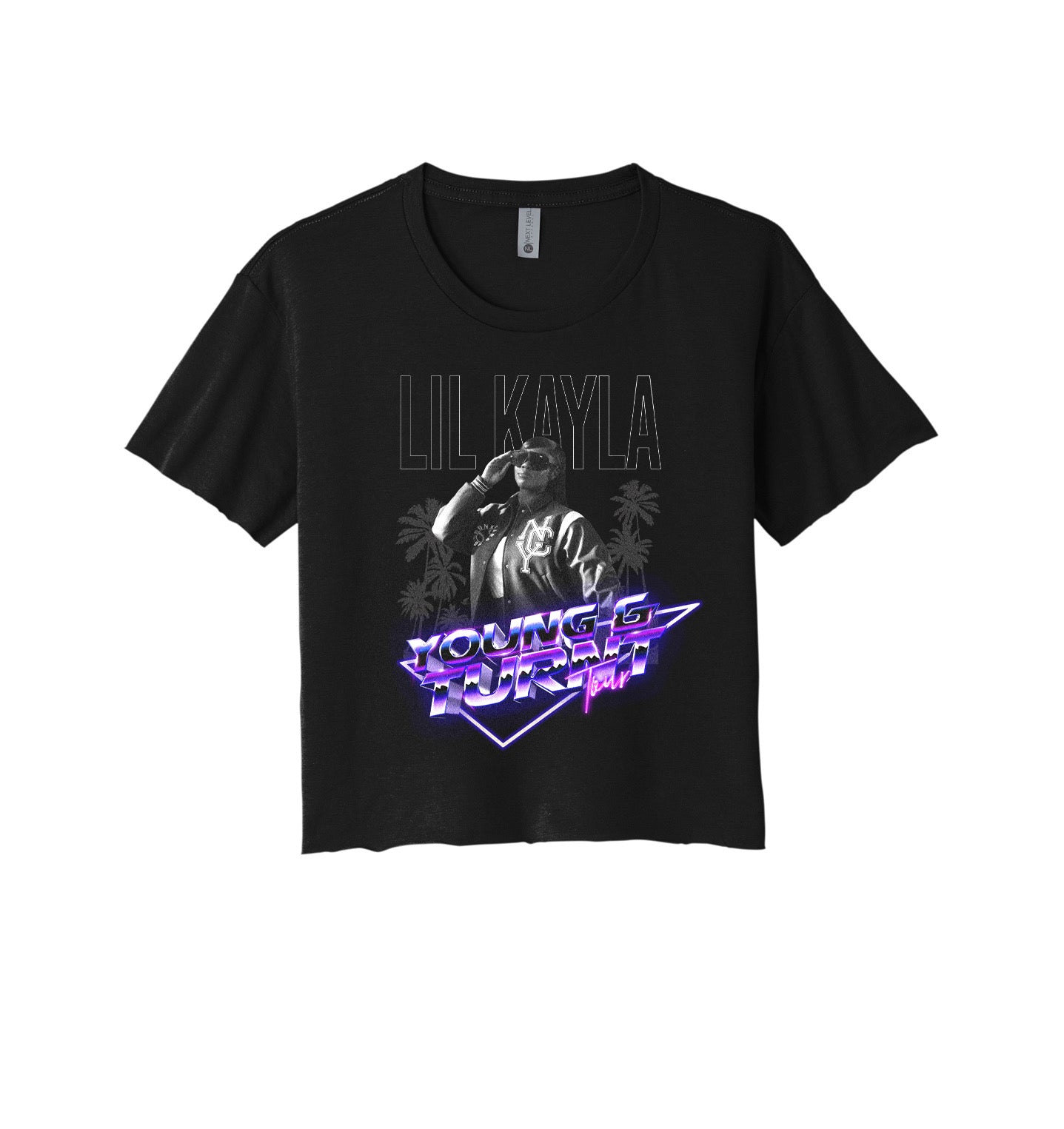 Blk Women’s Crop Top “Young & Turnt” Tour Shirt